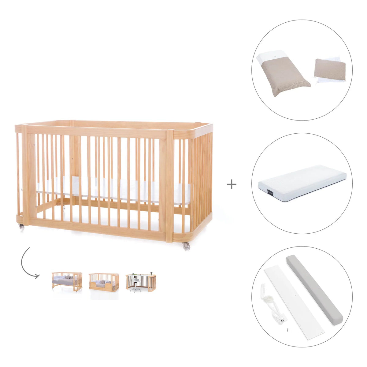 Cuna-cama Crea Due Nomad 70x140 cm Alondra