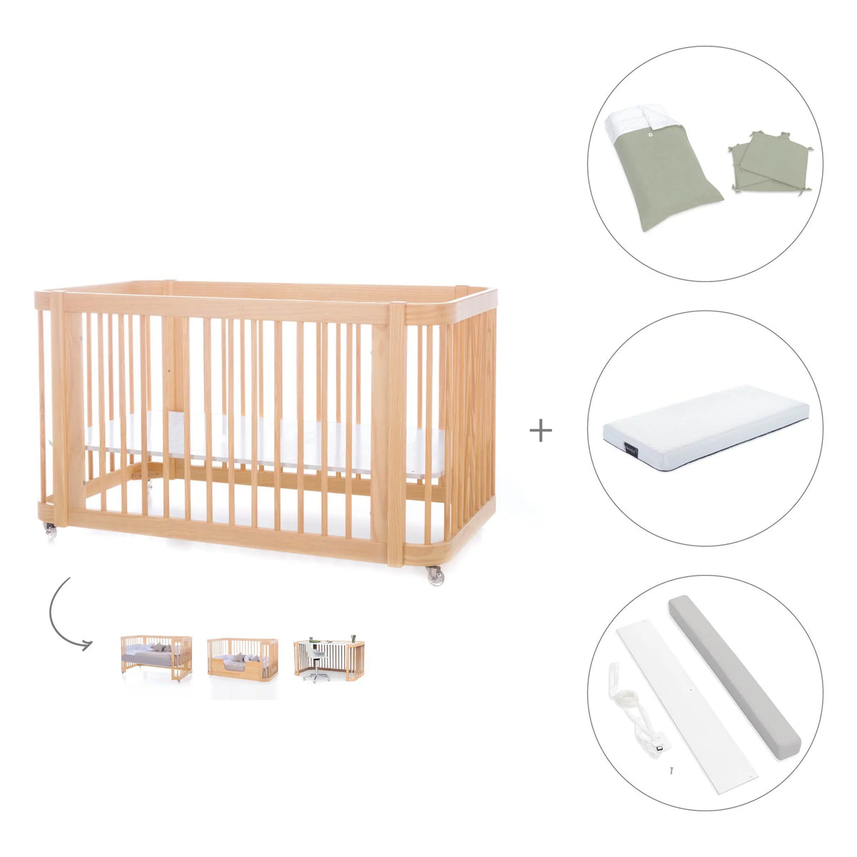 Cuna-cama Crea Due Nomad 70x140 cm Alondra