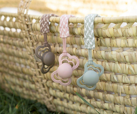 Chupetero BIBS Trenzado Blush/Ivory Bibs