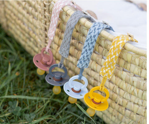Chupetero BIBS Trenzado Blush/Ivory Bibs