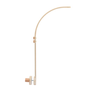 Móvil musical de madera curvado para cuna bebé Alondra