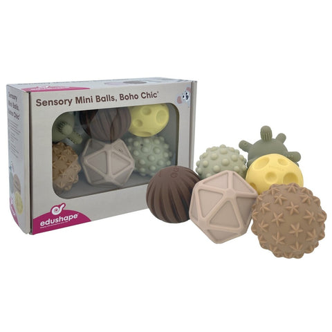 6 Pequeñas Pelotas Sensoriales Boho Chic Rodatoys