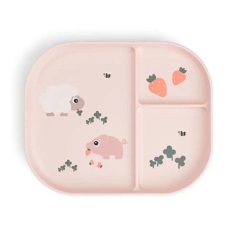 Plato con compartimento foodie