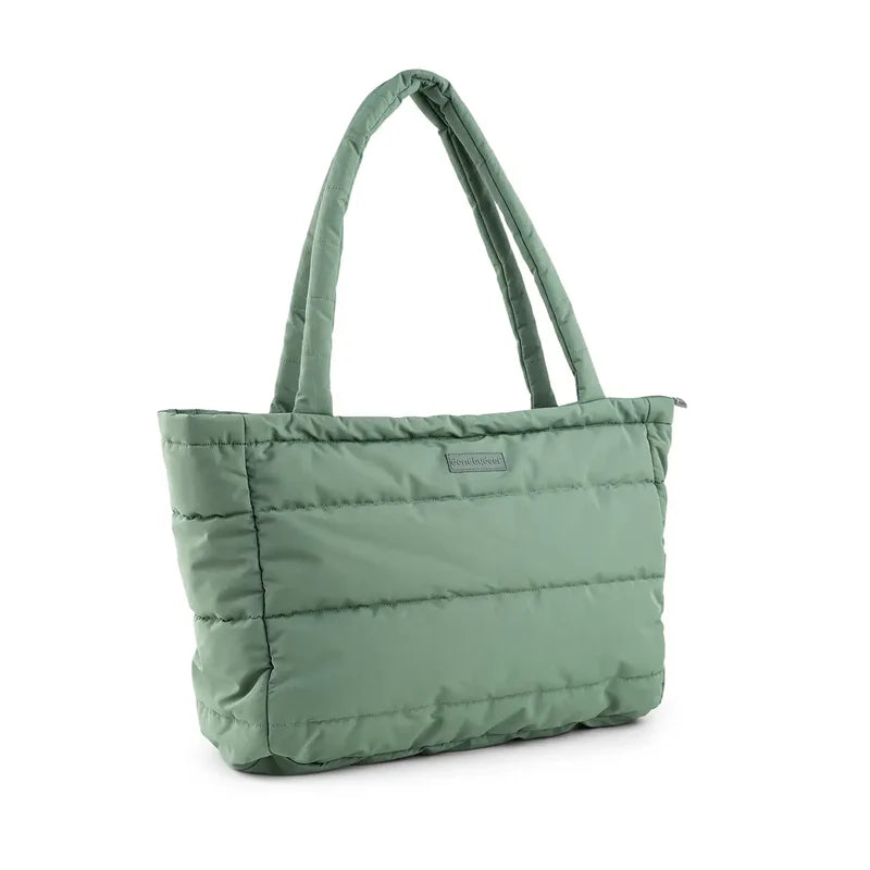 Bolso tote acolchado con cambiador