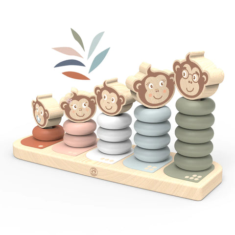 Juego de apilar con monos Speedy Monkey