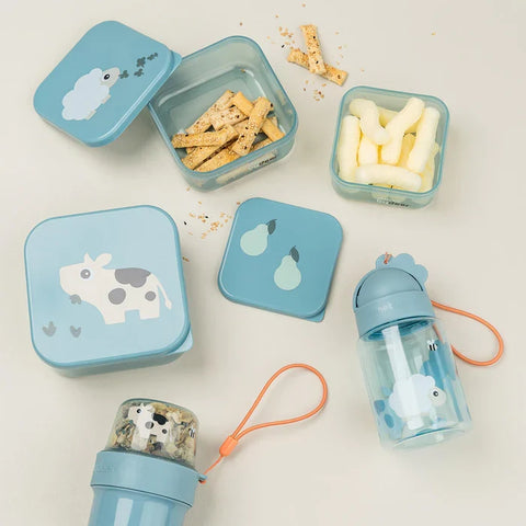 Botella con pajita Tiny Farm Blue 280 ml - imagen 2