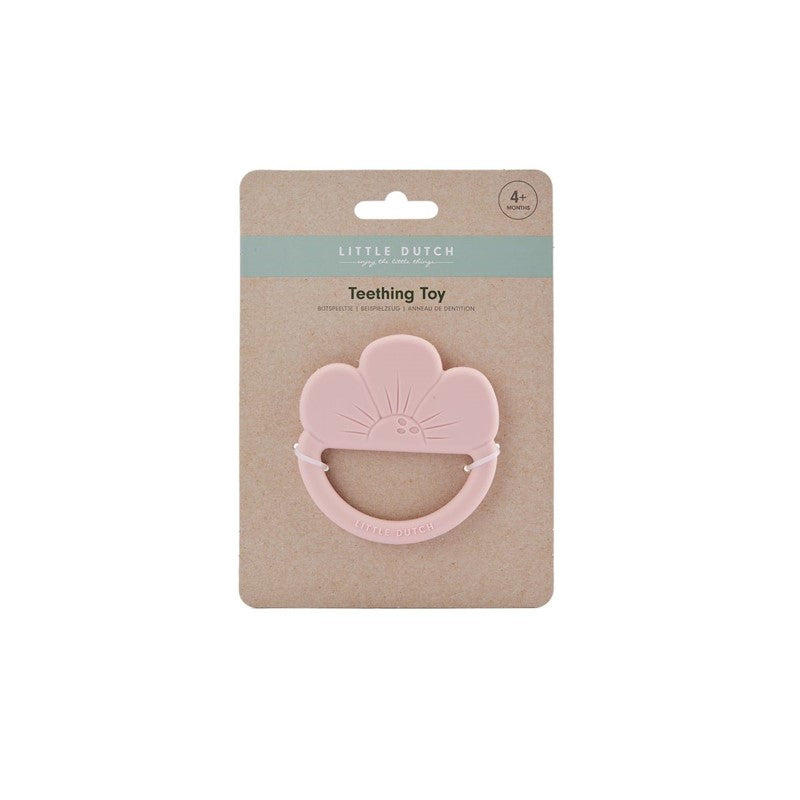 Mordedor de silicona flor rosa Little Dutch