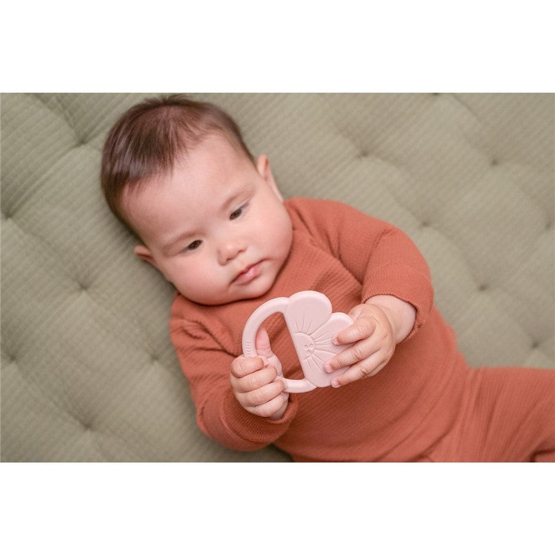 Mordedor de silicona flor rosa Little Dutch