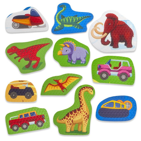 Alfombra puzzle Dinosaurios 120x120 Hakunna Matte