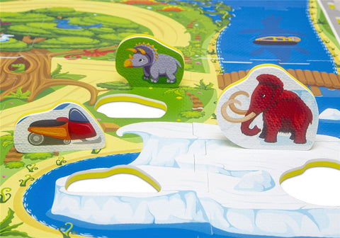 Alfombra puzzle Dinosaurios 120x120 Hakunna Matte