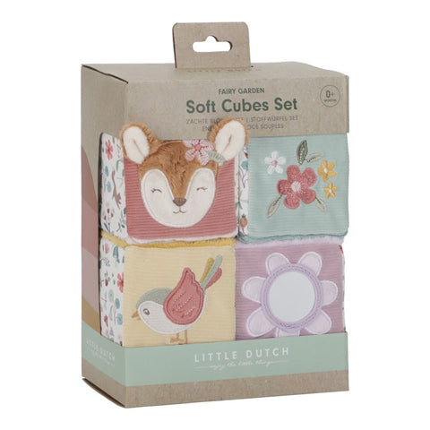 4 Cubos apilables blanditos Fairy Garden Little Dutch
