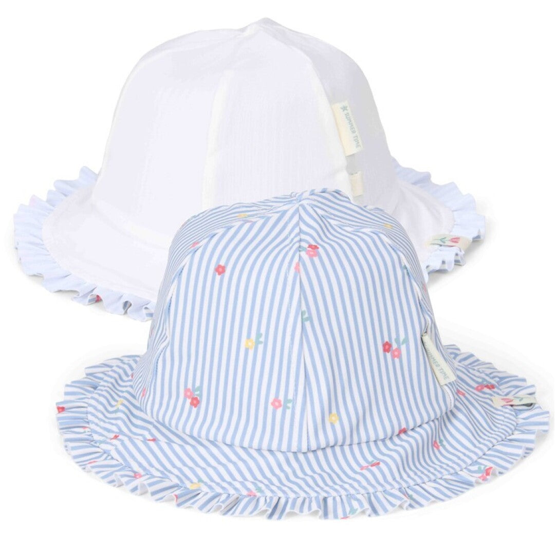 Gorro de playa reversible flowers Little Dutch