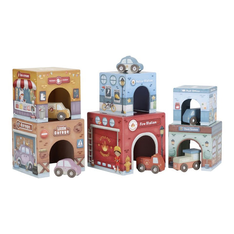Torre encajable ciudad con coches Little Dutch