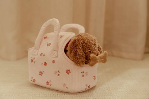 Perrito Peluche Jackie con Bolsa Little Dutch