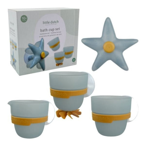 Juego de baño tazas y estrella Little Dutch
