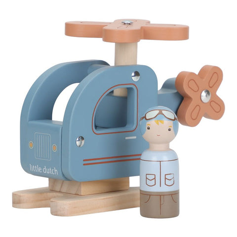 Helicóptero de madera FSC Little Dutch