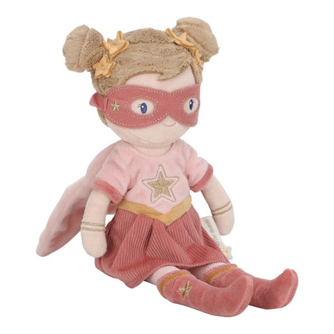 Muñeca Blandita Superheroína Rosa 35 cm Little Dutch