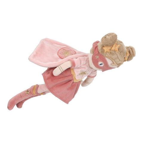 Muñeca Blandita Superheroína Rosa 35 cm Little Dutch