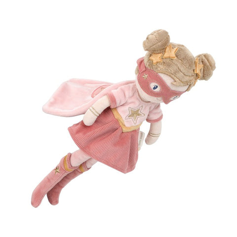 Muñeca Blandita Superheroína Rosa 35 cm Little Dutch