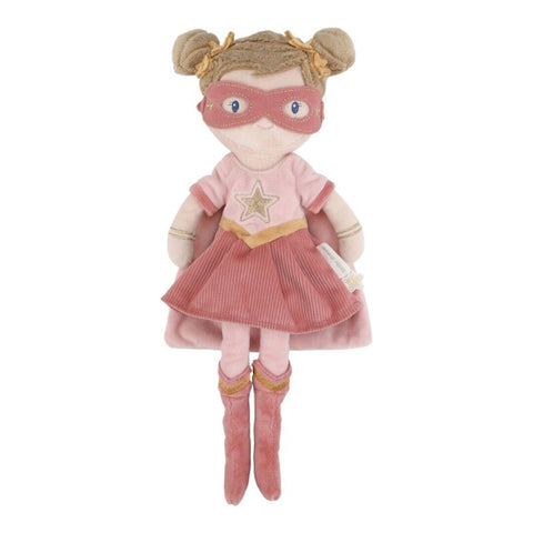 Muñeca Blandita Superheroína Rosa 35 cm Little Dutch
