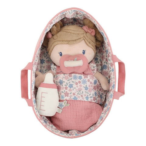 Muñecabebé rosa con canastilla Little Dutch