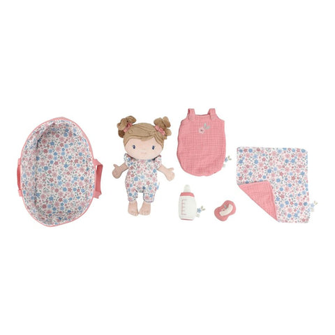 Muñecabebé rosa con canastilla Little Dutch