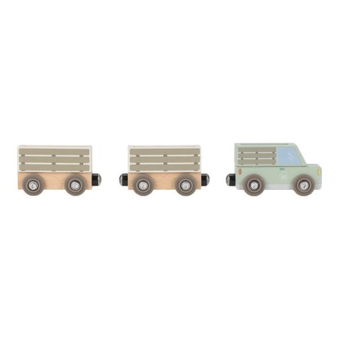 Sistema de tren de madera Safari Friends Little Dutch