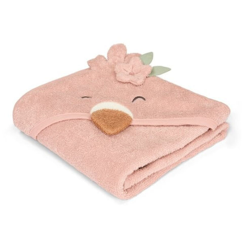 Toalla con capucha Flamenco rosa 75 cm Little Dutch