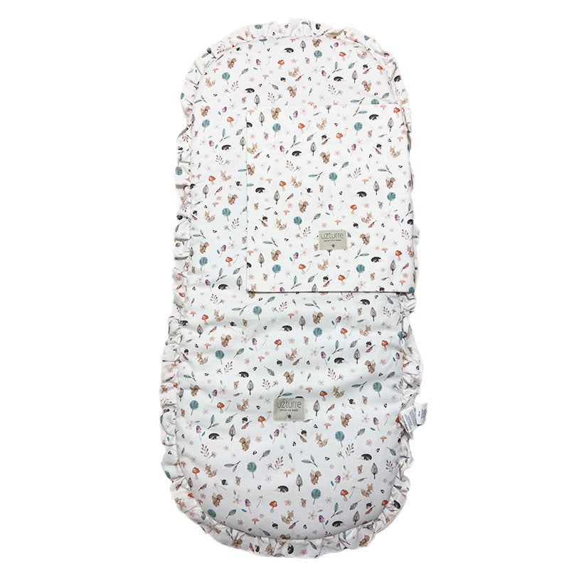 Kit base capazo con volante y muselina Uzturre