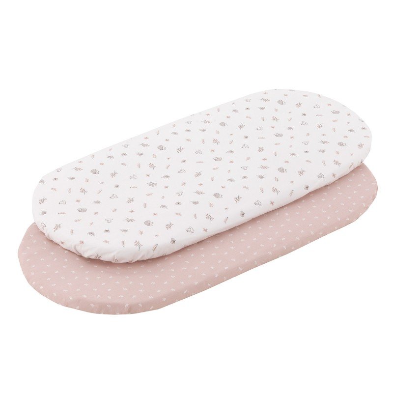 Sábana Bajera Moisés/Capazo Pack 2 Unidades 35x80x7 cm