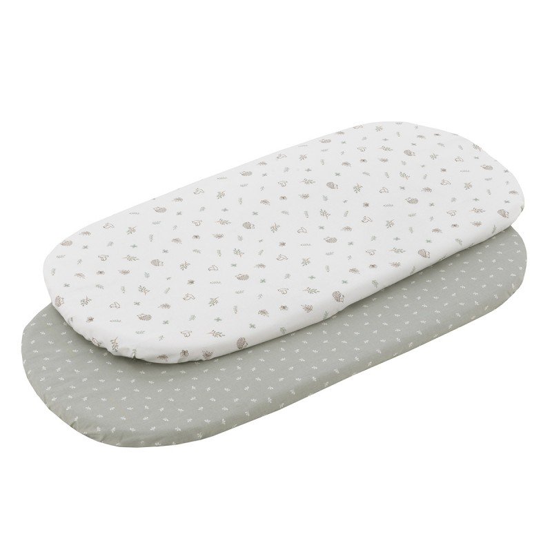 Sábana Bajera Moisés/Capazo Pack 2 Unidades 35x80x7 cm