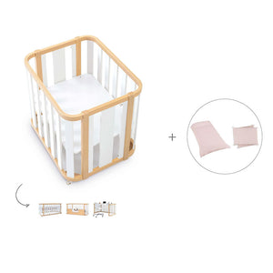 Minicuna-cuna-cama-escritorio (4en1) madera/blanco · Crea Plus Tres