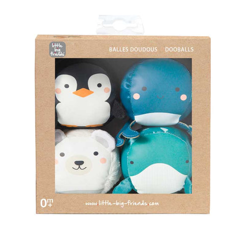 Juego de 4 Bolas de Peluche Océano Little Big Friends