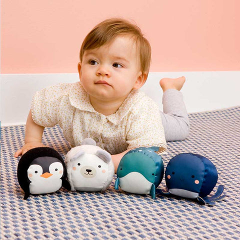 Juego de 4 Bolas de Peluche Océano Little Big Friends