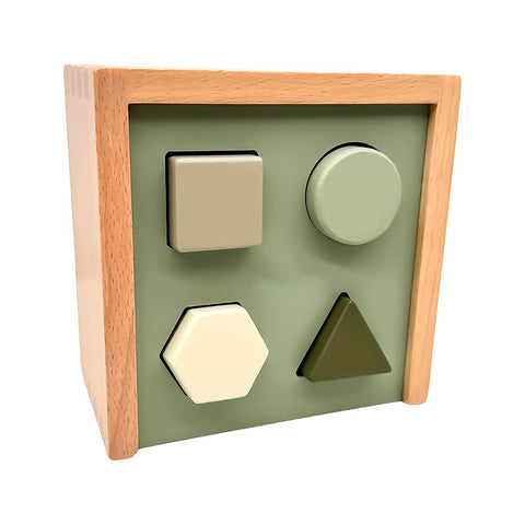 Caja clasificadora de formas de madera Label Label