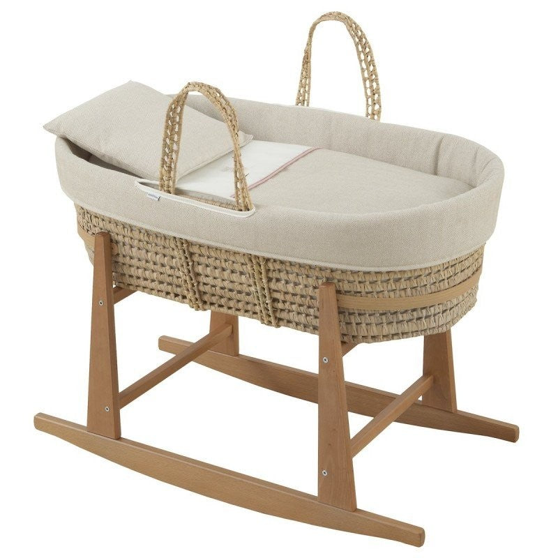 Moisés de palma acolchado "UNE Lino" Cambrass