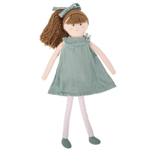 Muñeca con vestido de lino 30cm Trousselier