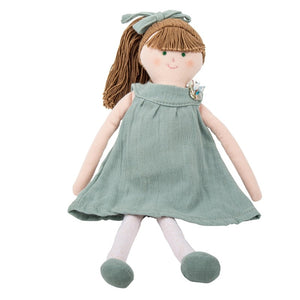 Muñeca con vestido de lino 30cm Trousselier