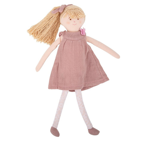 Muñeca con vestido de lino 30cm Trousselier
