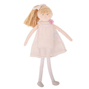 Muñeca con vestido de lino 30cm Trousselier