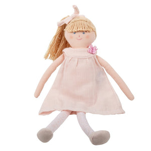 Muñeca con vestido de lino 30cm Trousselier