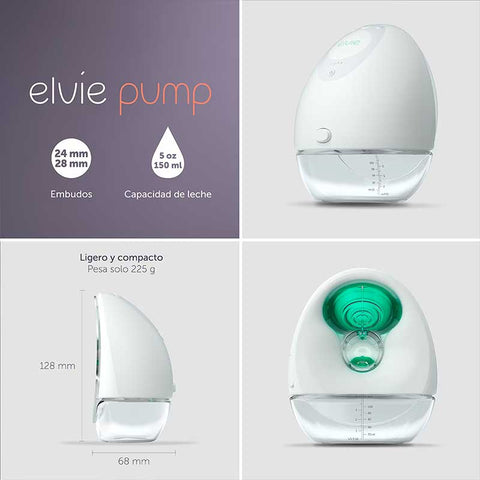 Sacaleches eléctrico manos libres doble Elvie Pump