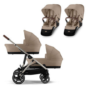 Carrito Cybex Gazelle S gemelar con 2 capazos y 2 asientos