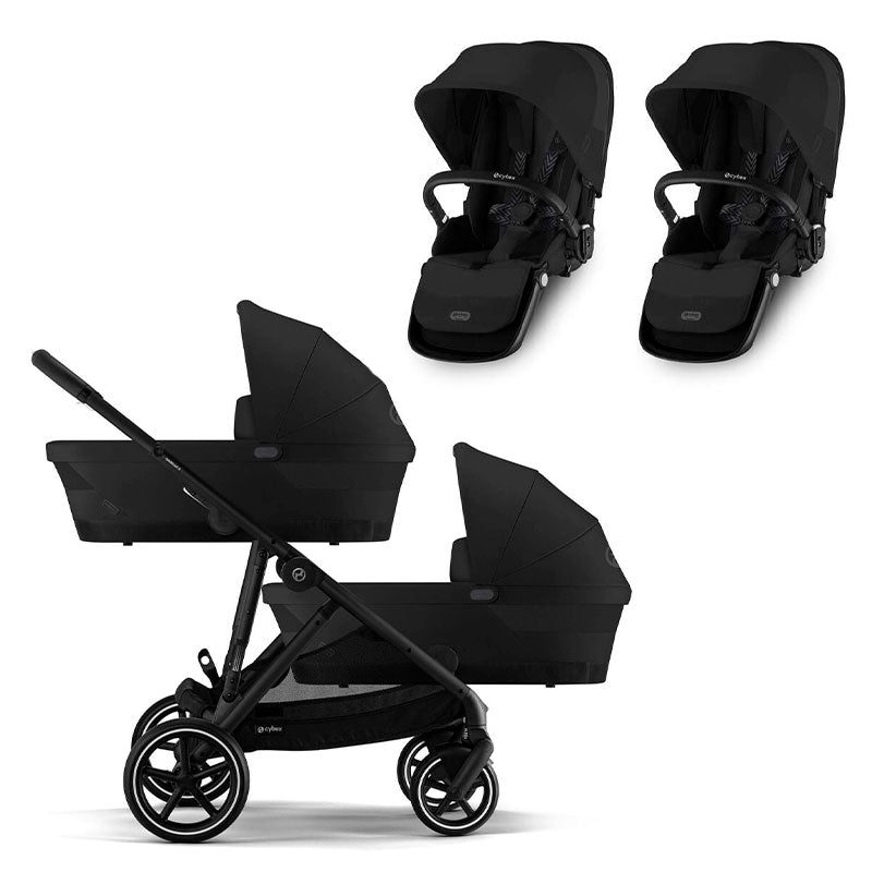 Carrito Cybex Gazelle S gemelar con 2 capazos y 2 asientos