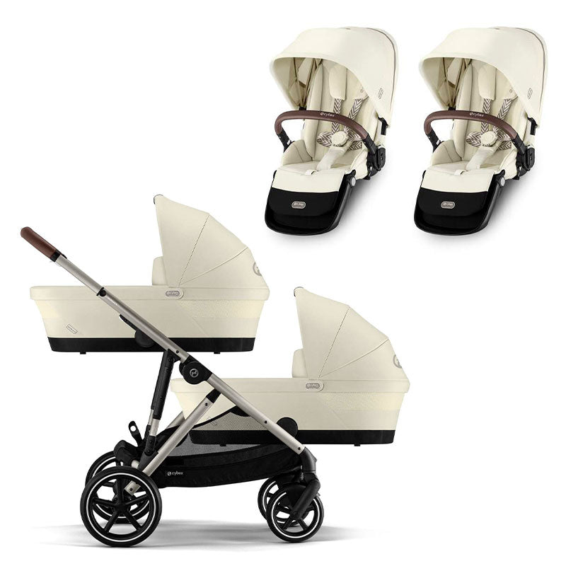 Carrito Cybex Gazelle S gemelar con 2 capazos y 2 asientos