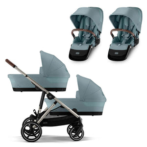 Carrito Cybex Gazelle S gemelar con 2 capazos y 2 asientos