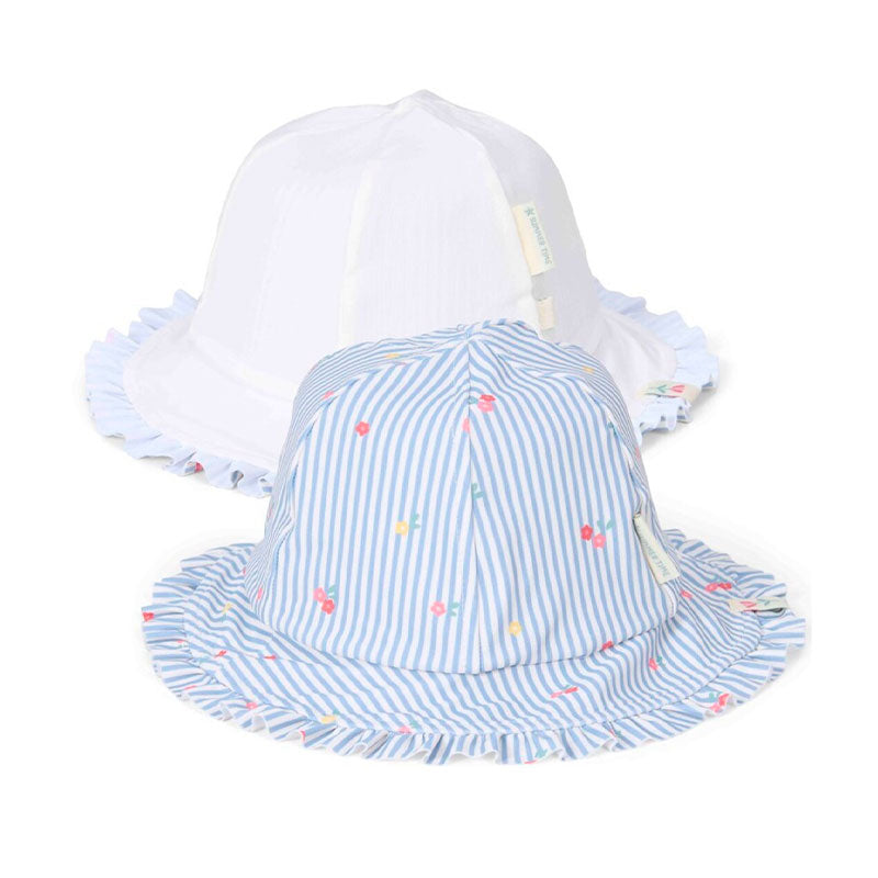 Gorro de playa reversible flowers Little Dutch