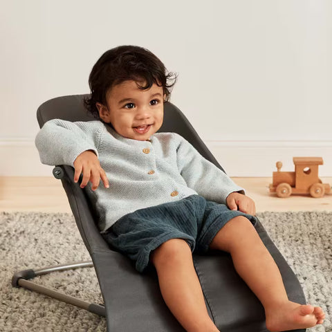 Hamaca Bliss BabyBjörn antracita tejido acolchado clasico gris oscuro - imagen 6