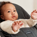 Hamaca Bliss BabyBjörn antracita tejido acolchado petalo gris oscuro - imagen 4