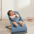 Hamaca Bliss BabyBjörn azul tejido cepillado gris oscuro - imagen 3